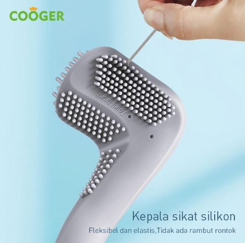 Cooger Sikat Toilet WC Silikon Elastis