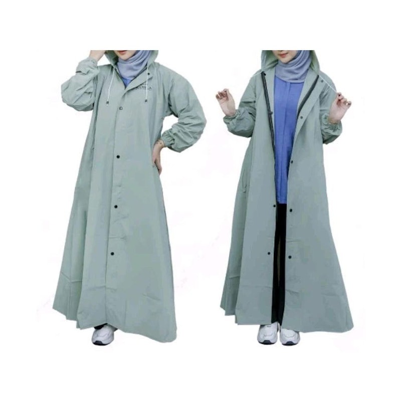 Kamila Jas Hujan Wanita Model Gamis Limited Edition 1