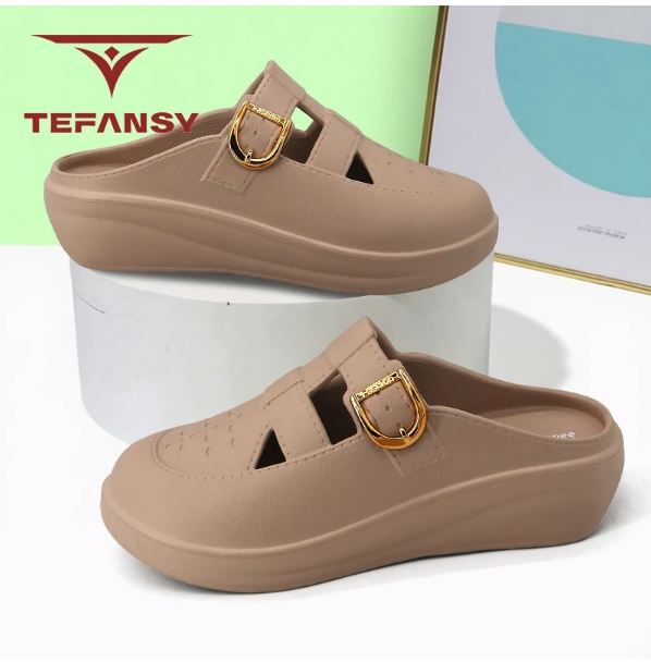  Tefansy Sandal Wedges Jelly Wanita
