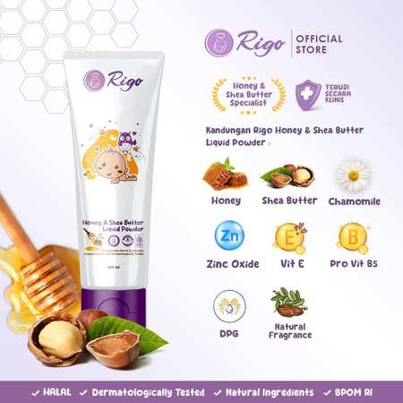 Bersatu Jaya Sejahtera Rigo Honey & Shea Butter Liquid Powder Baby 