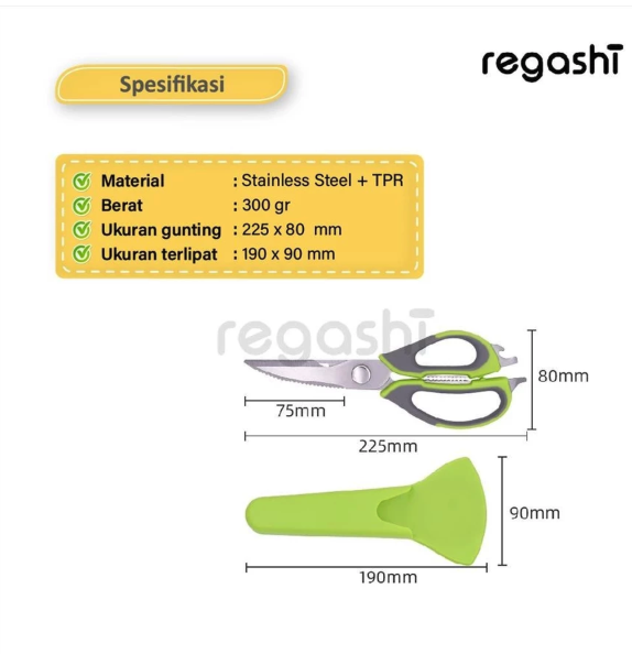  6 in 1 Gunting Dapur Serbaguna