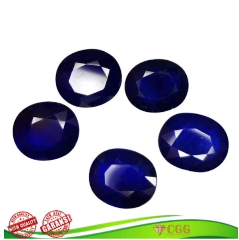 Batu Natural Blue Sapphire Corundum Cutting 2