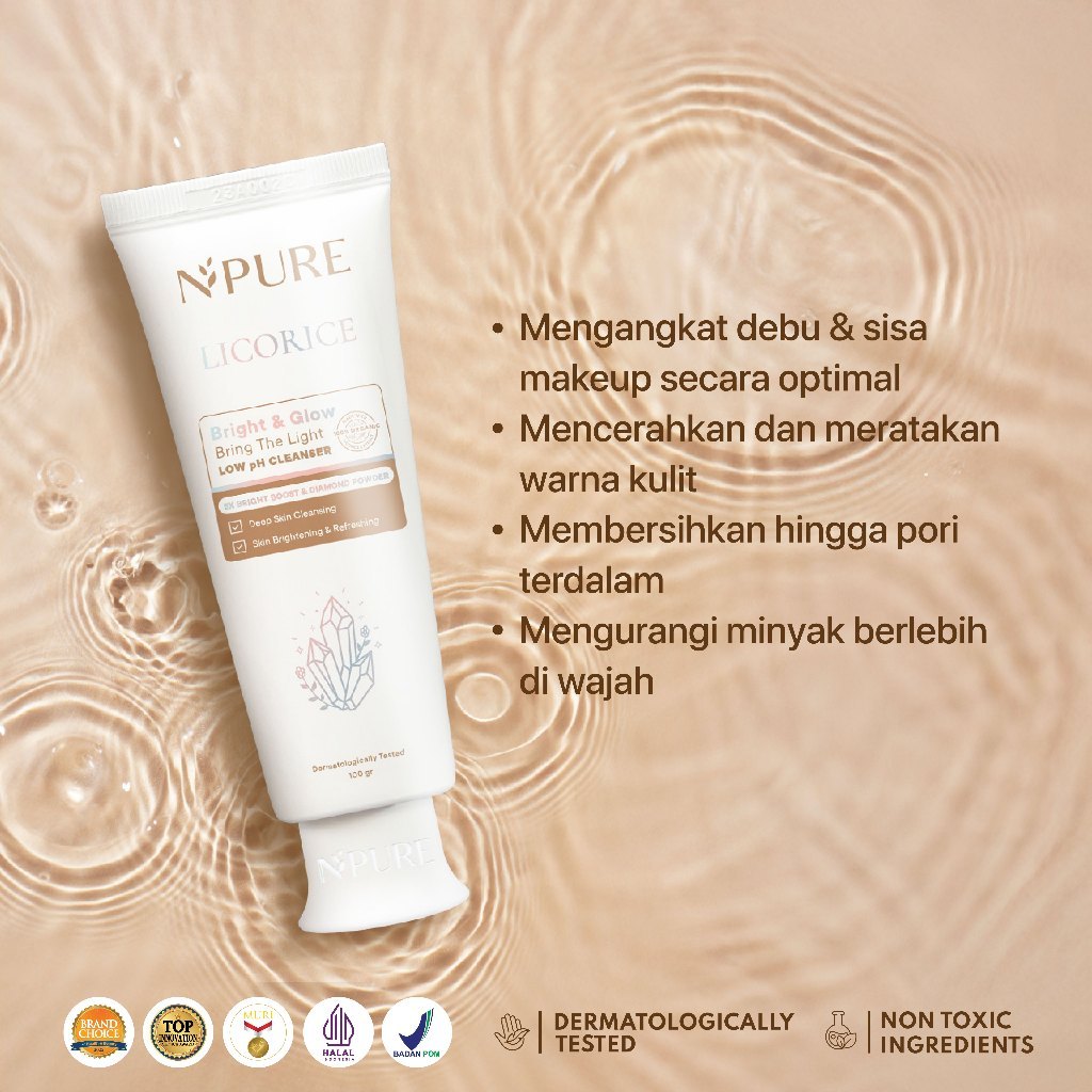 Penta Natural Kosmetindo N'PURE Licorice Bright & Glow Bring The Light Cleanser