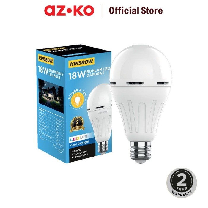 Krisbow Indonesia Krisbow® Bohlam Led Darurat Cool Daylight 12W