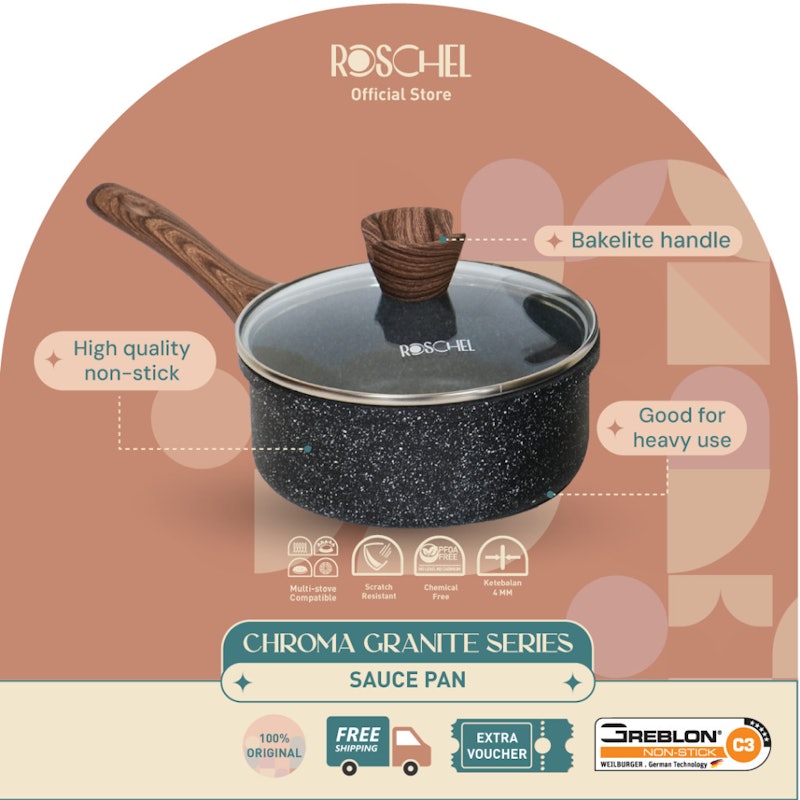 Roschel Chroma Granite Series Sauce Pan 4