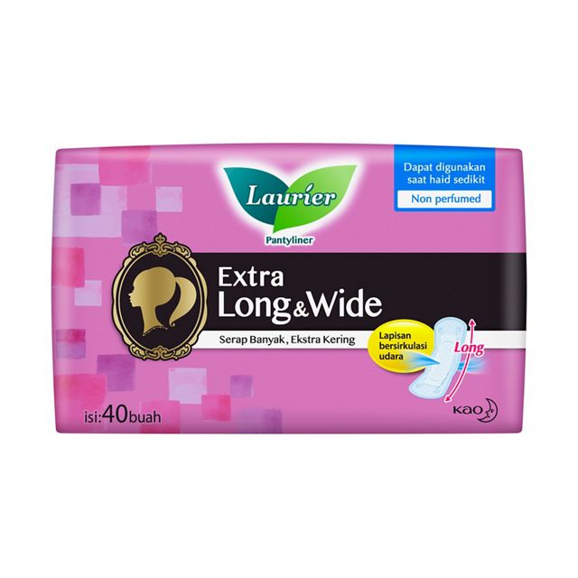 KAO Indonesia Laurier Pantyliner Extra Long & Wide