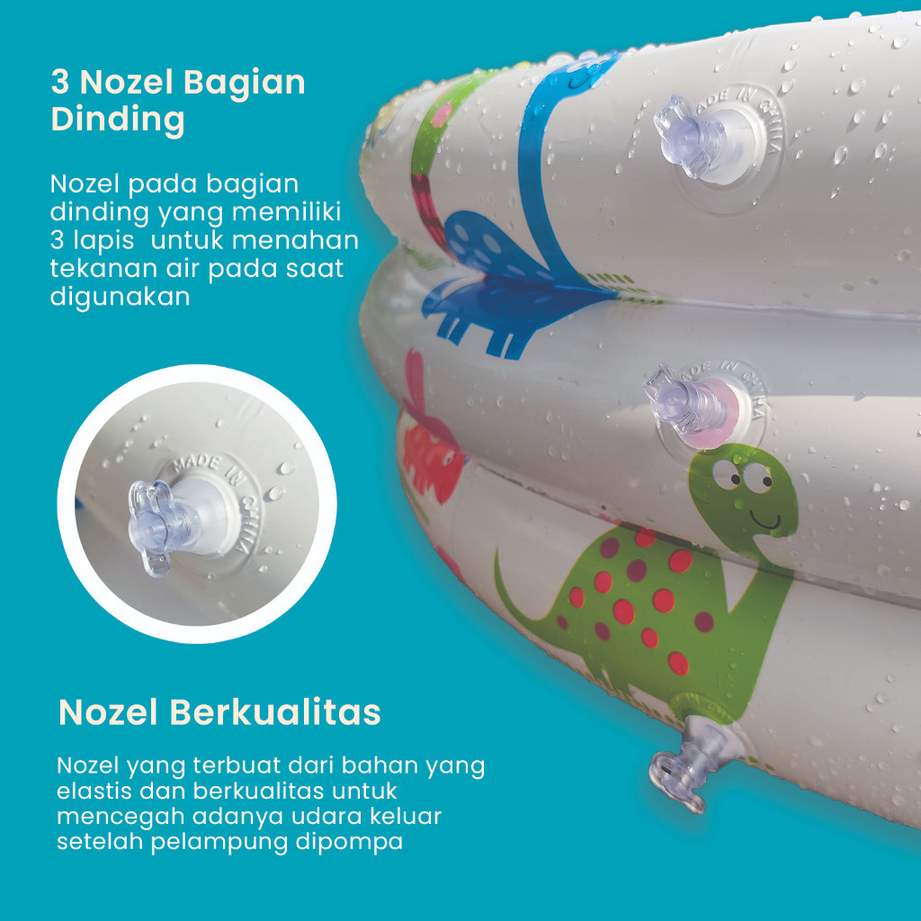  Xin Yue Kolam Renang Anak Motif Dinosaurus