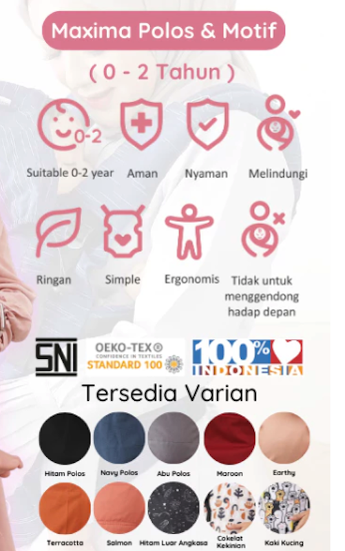 Nana Baby Carrier Gendongan Bayi Adjustable SSC Maxima 2