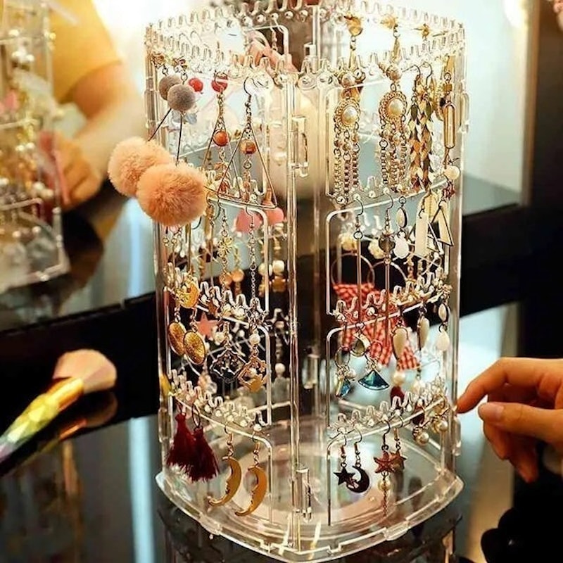 ONE-K20 Rak Anting Acrylic Putar 360 Derajat 4