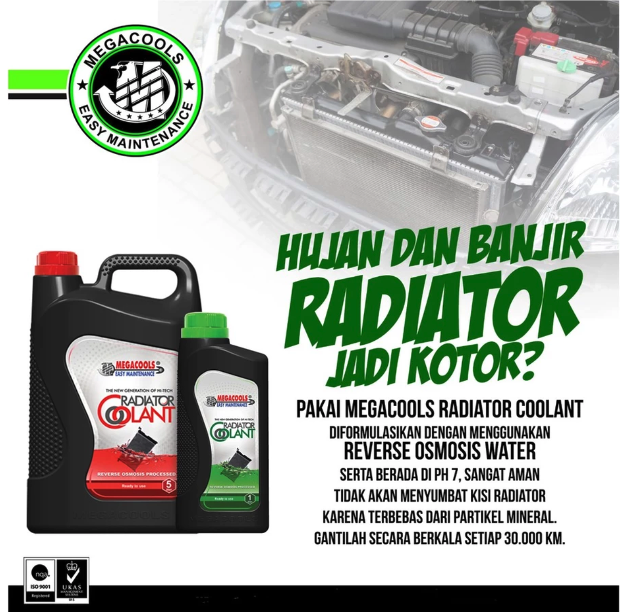 Prima Jireh Megacools Radiator Coolant Green 5 L