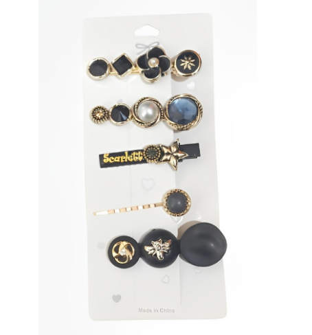 27HH Jepit Rambut Mutiara 5 in 1