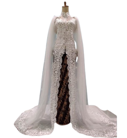 Gaun Pengantin Ekor Panjang