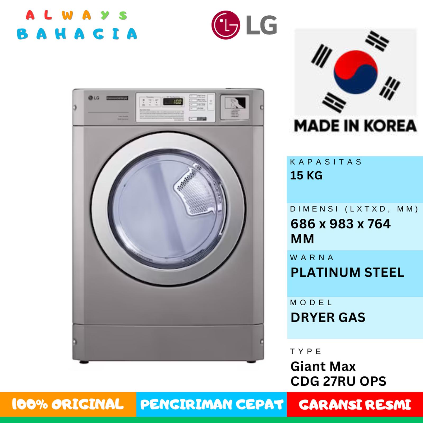 Commercial Giant Max Dryer Pengering GAS Wifi 15 Kg 5