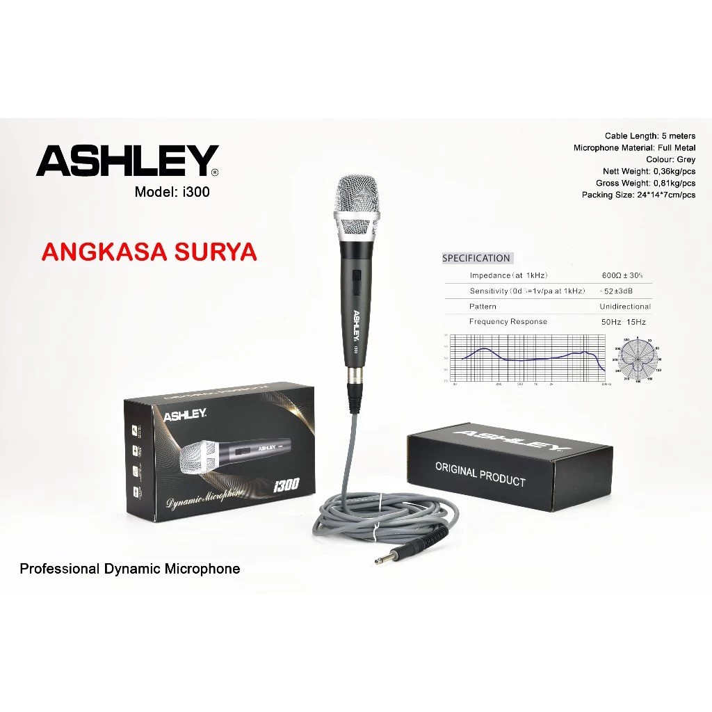 Ashley Professional Dynamic Microphone 5