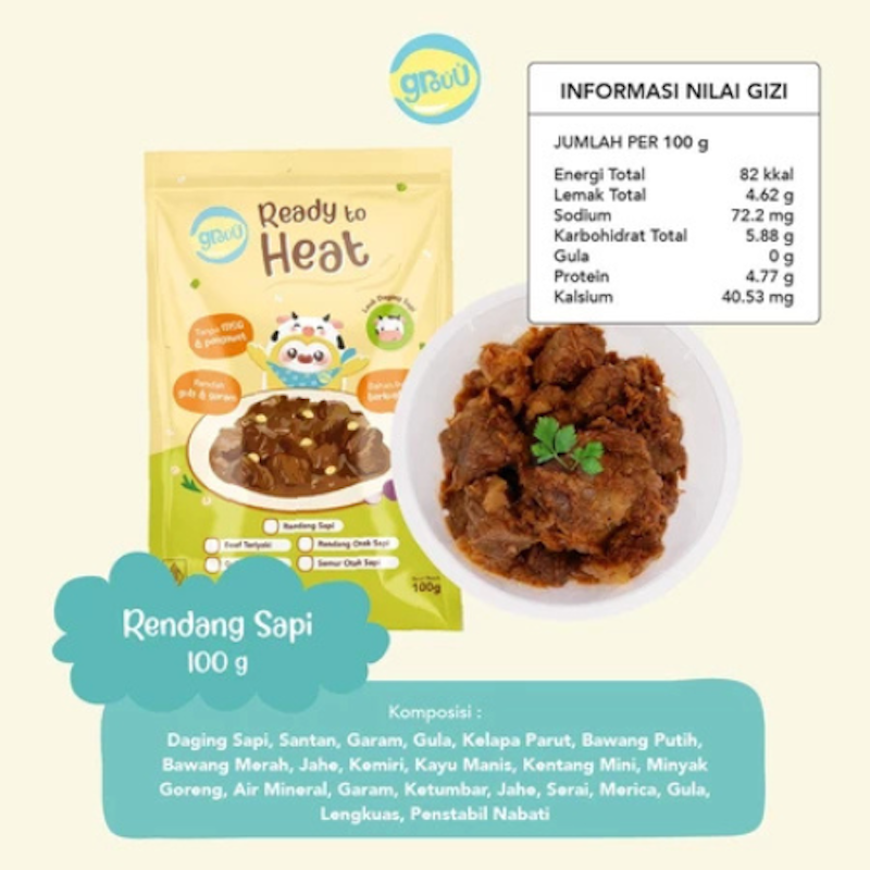 Grouu Ready To Heat Rendang Sapi 2