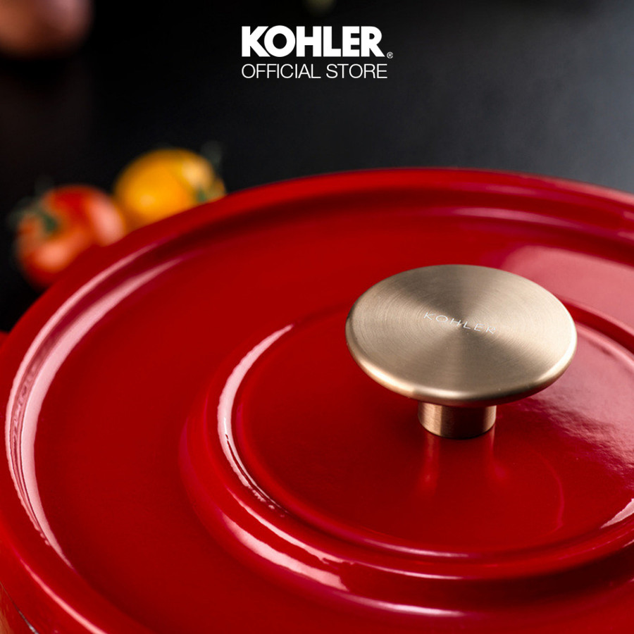 Kohler Indonesia KOHLER Cast Iron Pot Enamel Layer 20 cm Glossy Red K-CG-52301-N22
