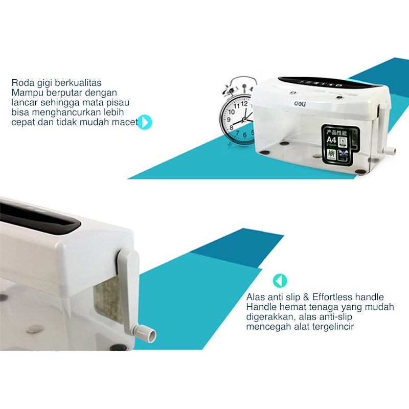 Deli Manual Paper Shredder 4
