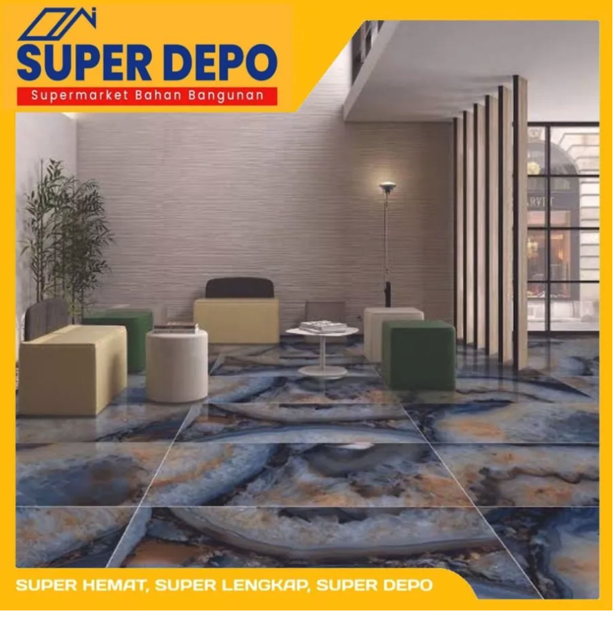 Cahaya Lestari Permai Abadi Valentino Gress Granite Onyx Dark Blue 60x120 