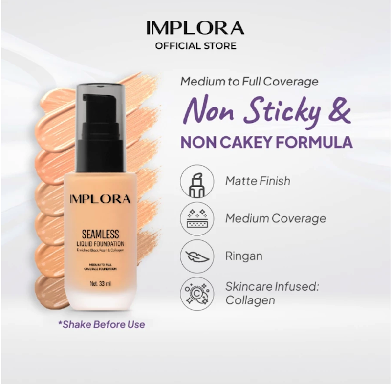 Implora Seamless Liquid Foundation 110 Ivory