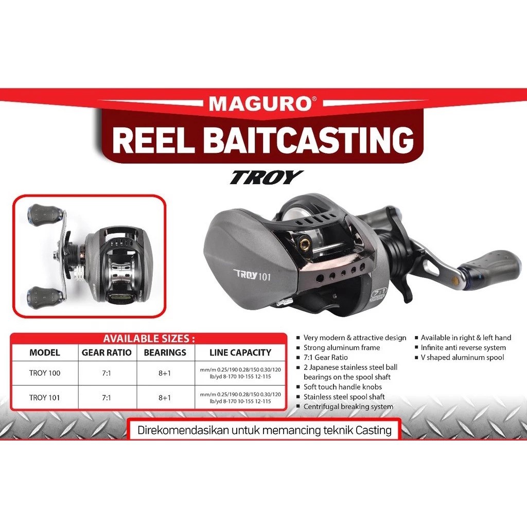 Maguro Maguro Troy 101 Metal Frame Baitcast