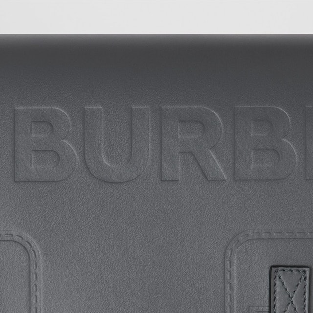 Burberry Horseferry Embossed Leather Small Messenger Bag