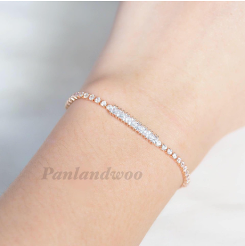 Gelang Serut Rhodium Wanita Gemma Adjustable 3
