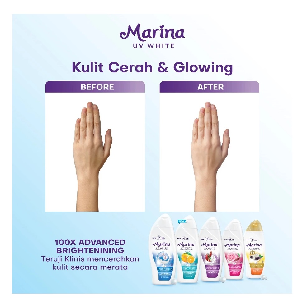Tempo Scan Pacific Marina UV White Hand & Body Lotion Nourish & Bright