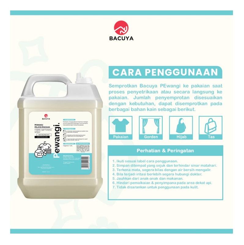 BACUYA Pewangi dan Pelicin Pakaian 5