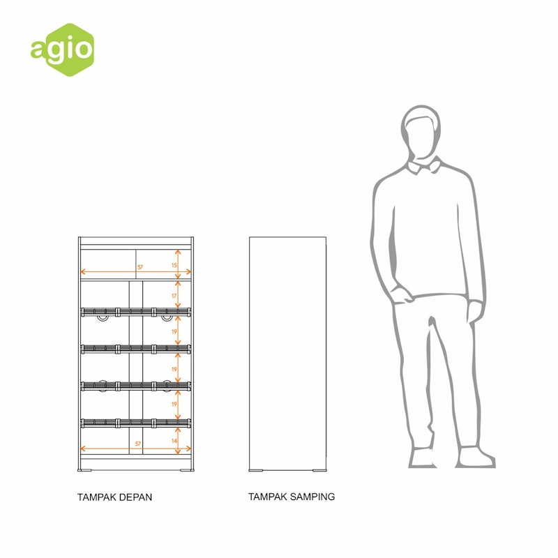 Oggi Agio Shiro Shoe Rack 60 5