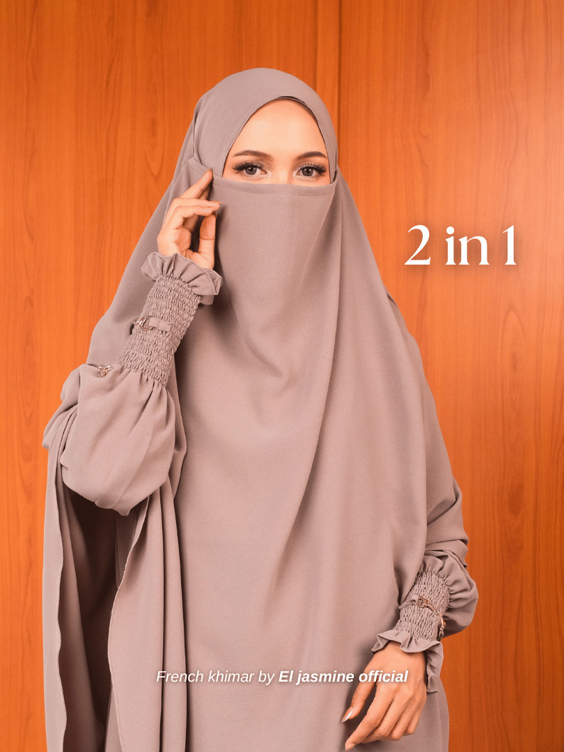  El Jasmine Noura French Khimar Syar'i Anti UV