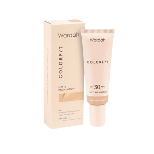 Wardah ｜ Colorfit Matte Foundation 22N Light Ivory 