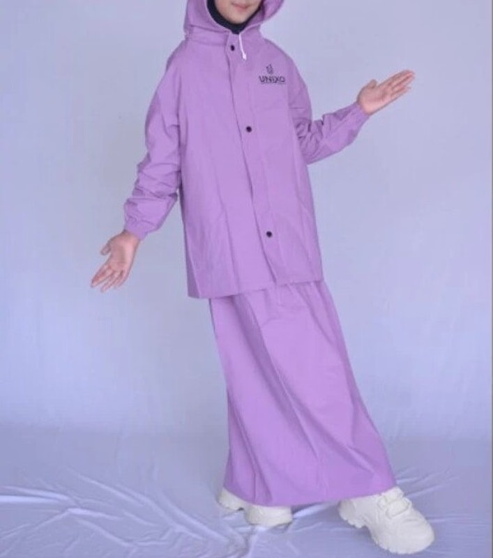UNIXO Jas Hujan Anak Setelan Jaket Rok 4