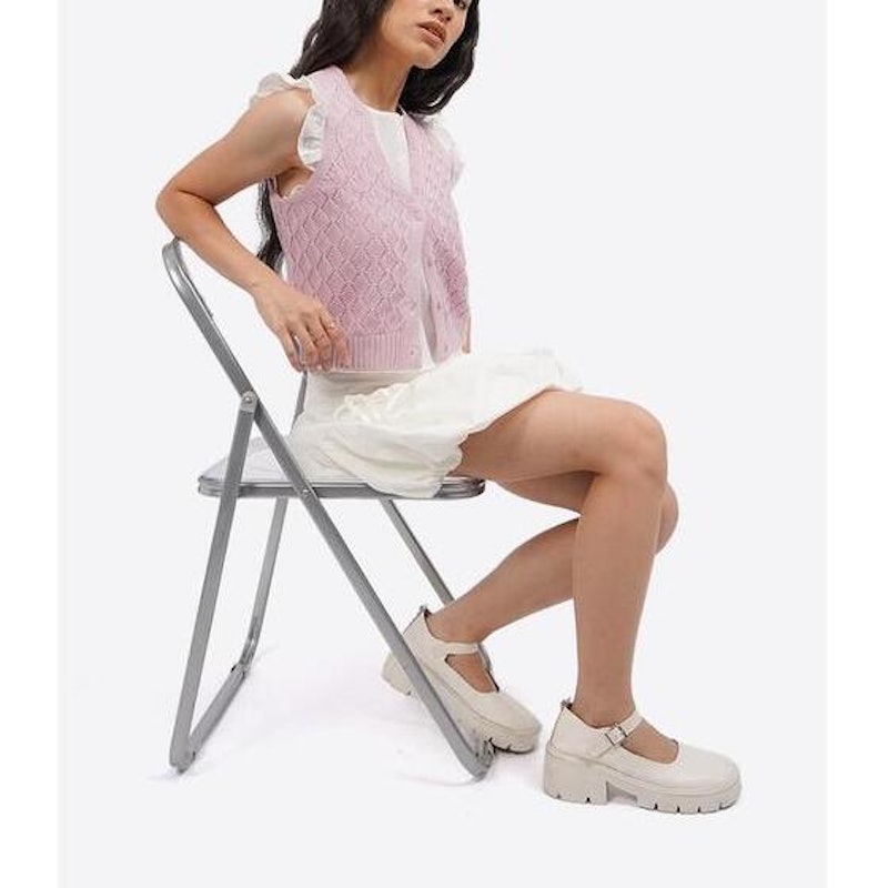 COLORBOX Knitted Crop Vest Lilac 2