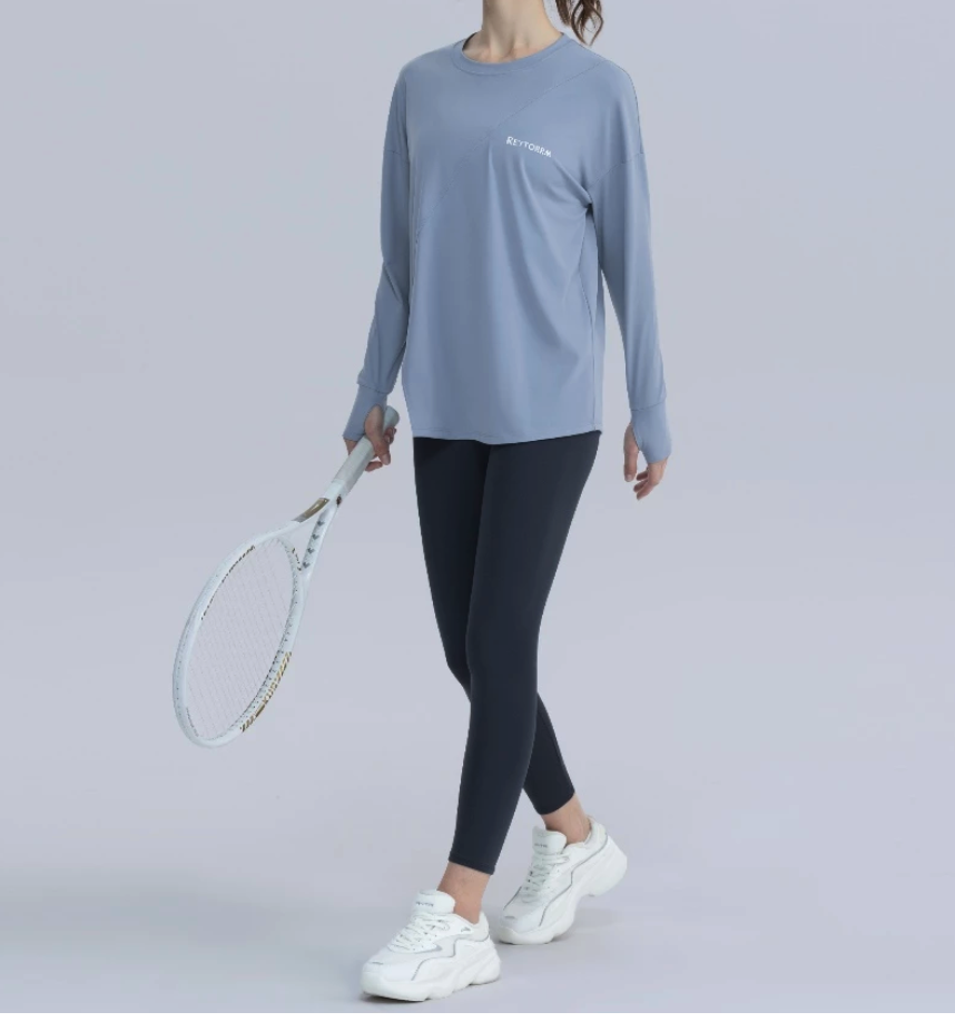  Reytorrm Atasan Olahraga Wanita Lengan Panjang Hijab CX009