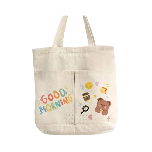 Tas Jalanku Totebag Kanvas Karakter Lucu