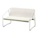 IKEA INGMARSÖ Sofa 2 dudukan, dalam/luar ruang, putih hijau/krem 1