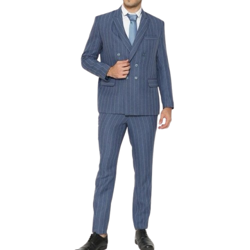 YUNG Setelan Jas Double Breasted Stripe