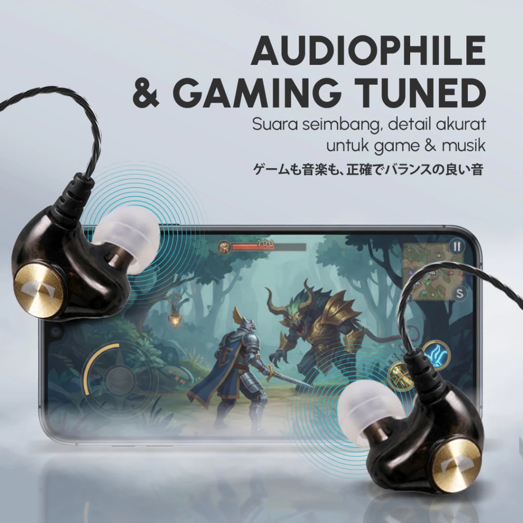 Nakamichi Dynamic Driver Wired Earphones with Mic 4
