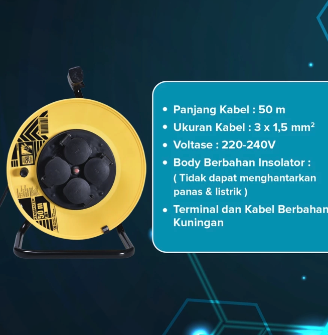 Viva Tehnik Mandiri Kenmaster Kabel Roll 50 meter KBRL034