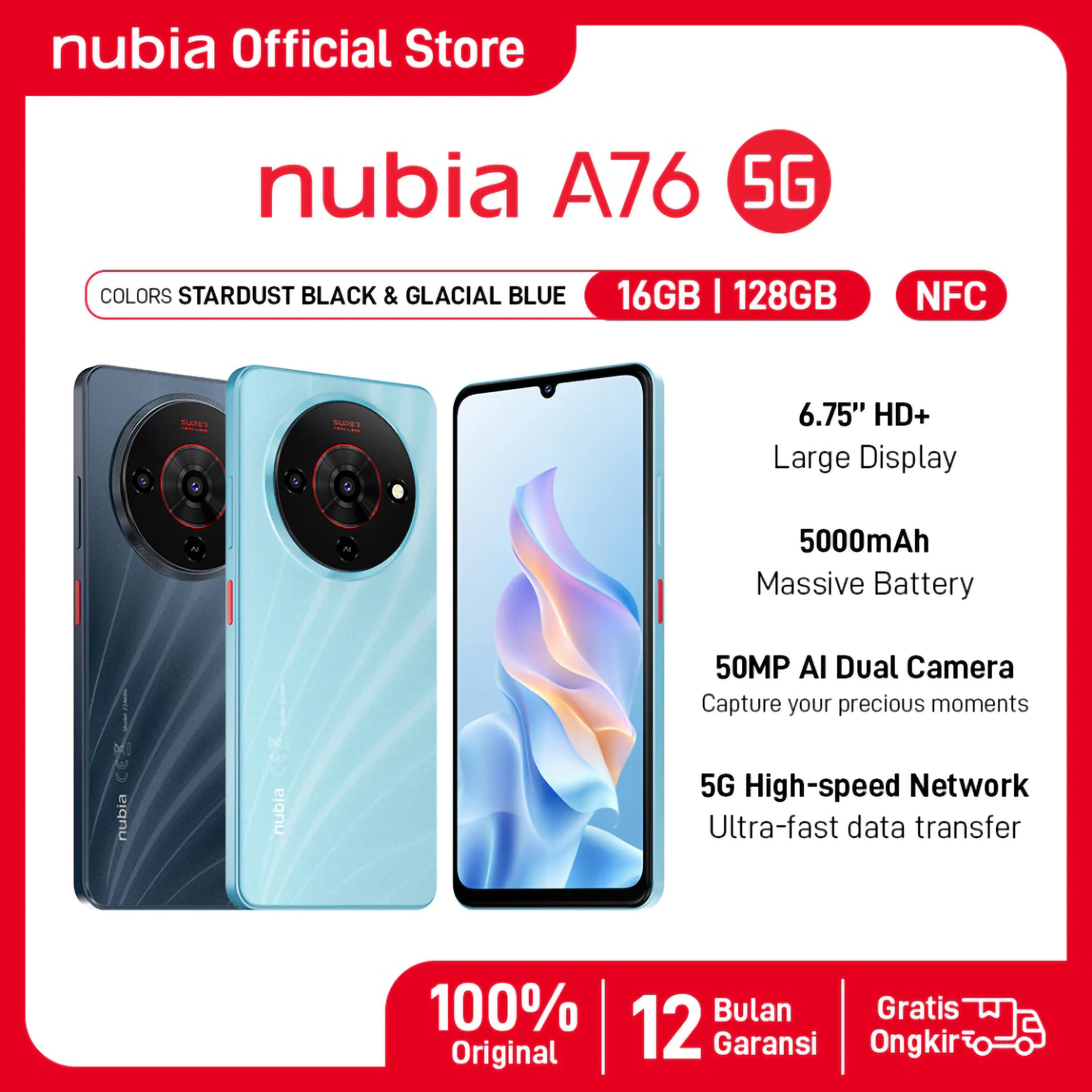 Nubia Technology nubia A76 5G (8+8/128 GB)