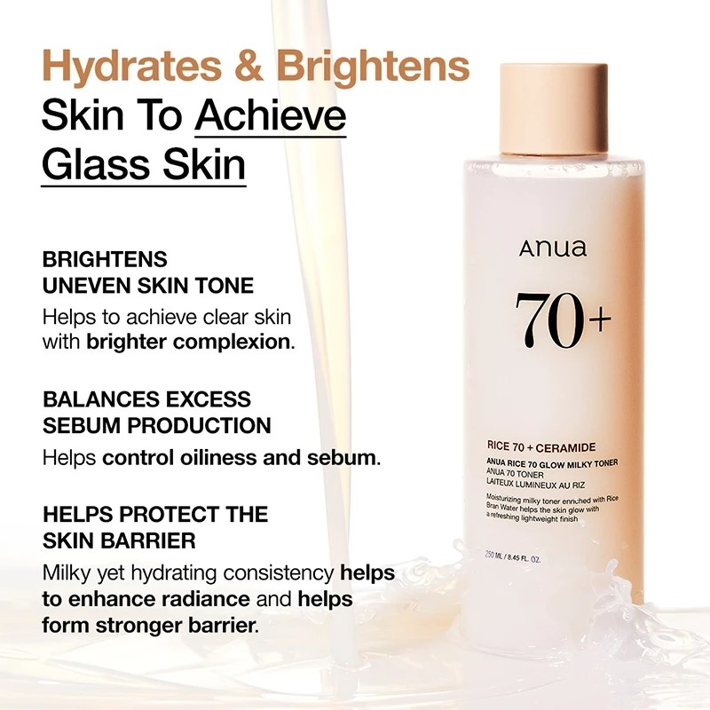 ANUA Rice 70 Glow Milky Toner 4