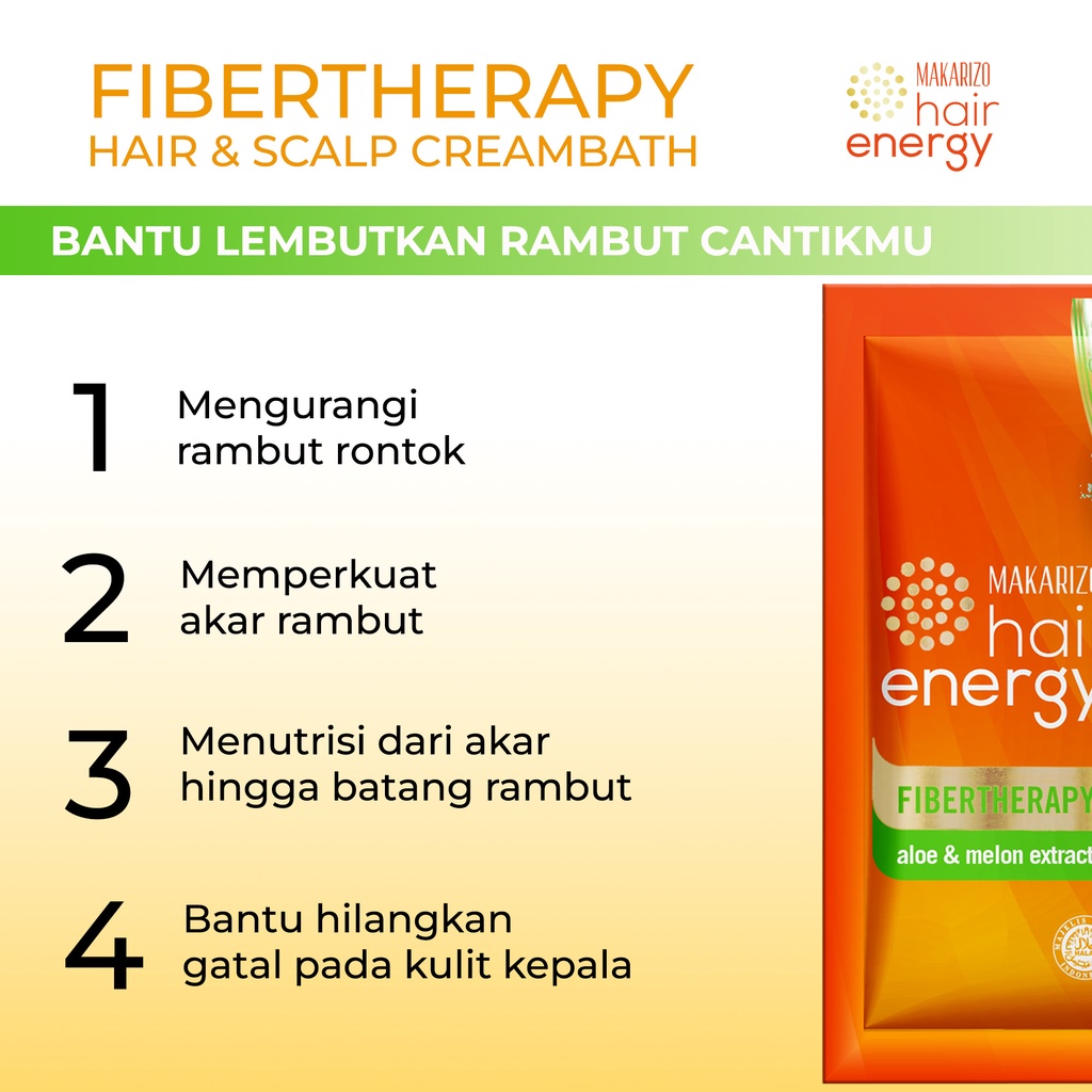 Akasha Wira International Makarizo Hair Energy Fibertherapy Hair & Scalp Cream with Aloe & Melon Extract