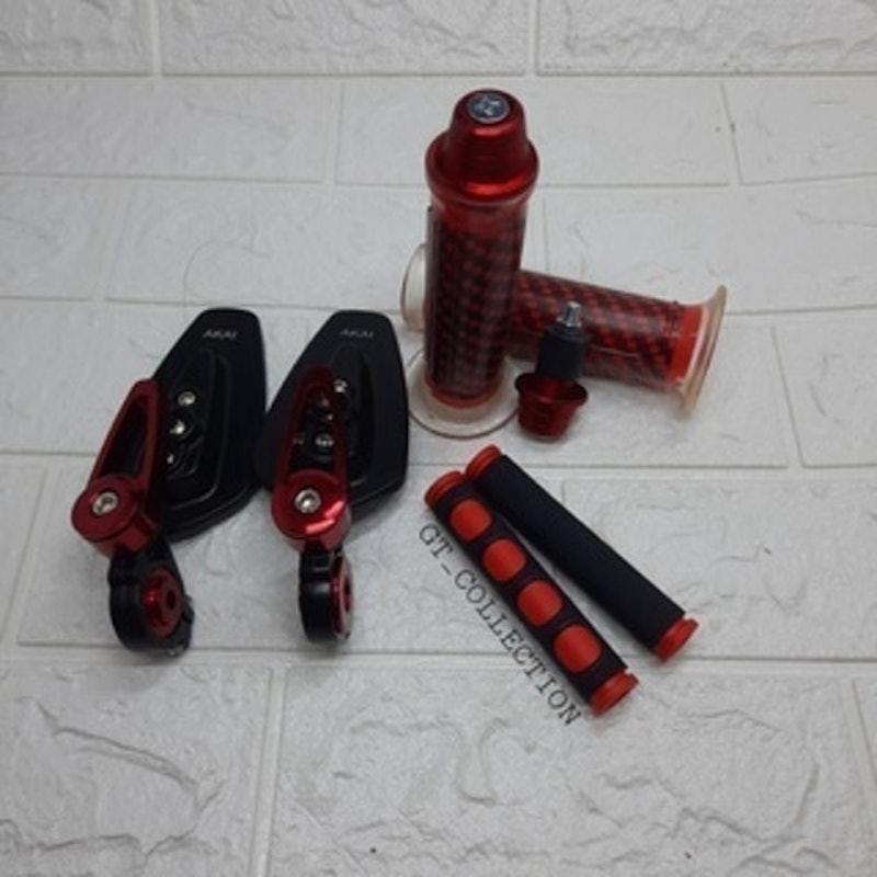 Spion Jalu Universal + Handgrip dan Karet 2