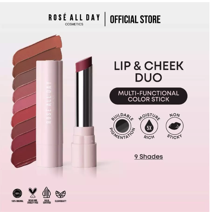 Rose Cosmetics International Rosé All Day Lip & Cheek Duo Rouge