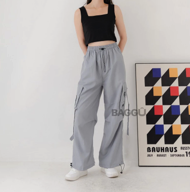 BAGGU Cargo Pants Jennie Grey 3
