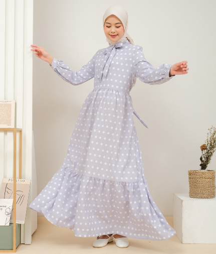 Mayoutfit  Revony Maxidress Polkadot Layer