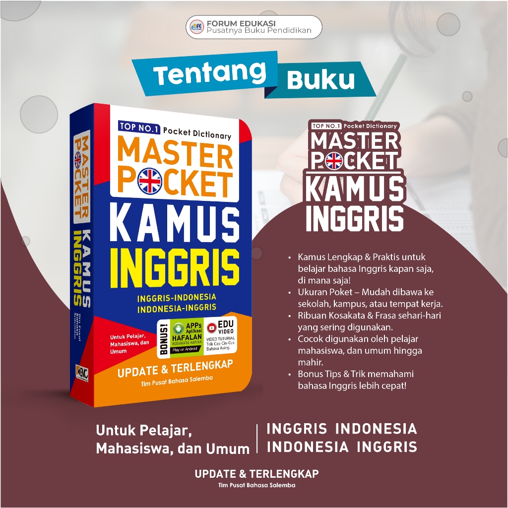 Tim Pusat Bahasa Salemba - Top No. 1 Pocket Dictionary Master Pocket Kamus Inggris 2