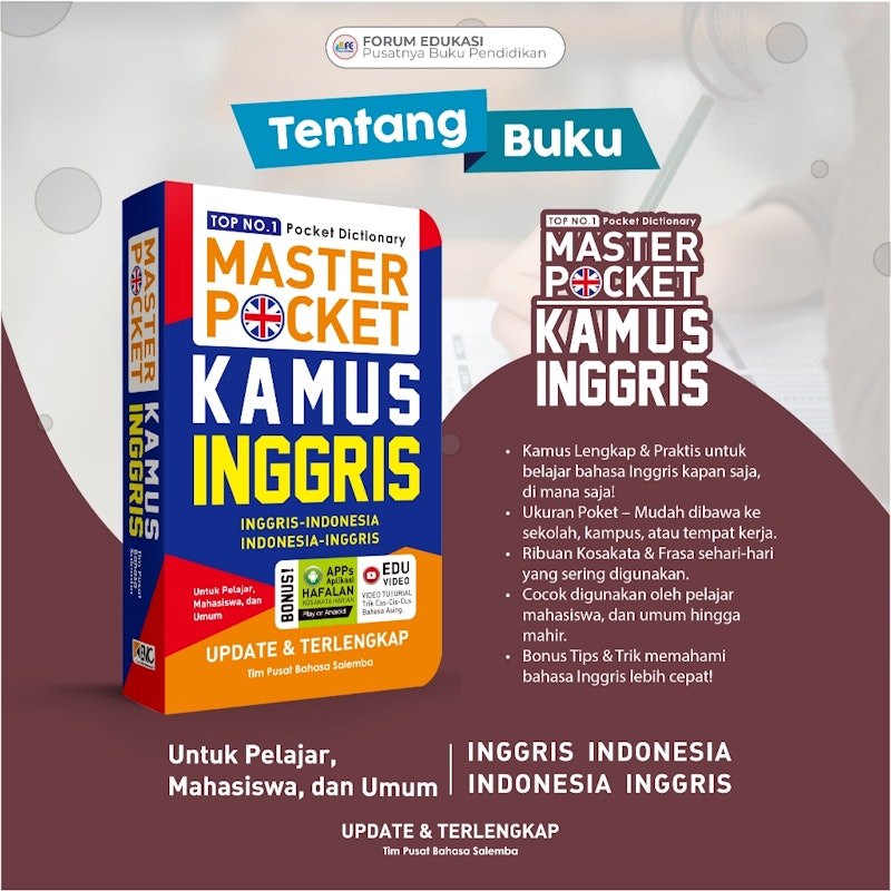 Tim Pusat Bahasa Salemba - Top No. 1 Pocket Dictionary Master Pocket Kamus Inggris 2
