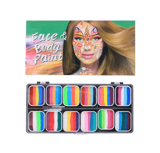 Giorgione Face Paint & Brush Set G-BP 12 Warna Mix04