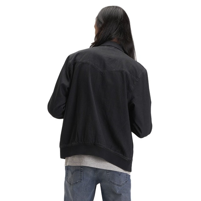 Levi's Western Bomber Jacket Washed Black Denim 5